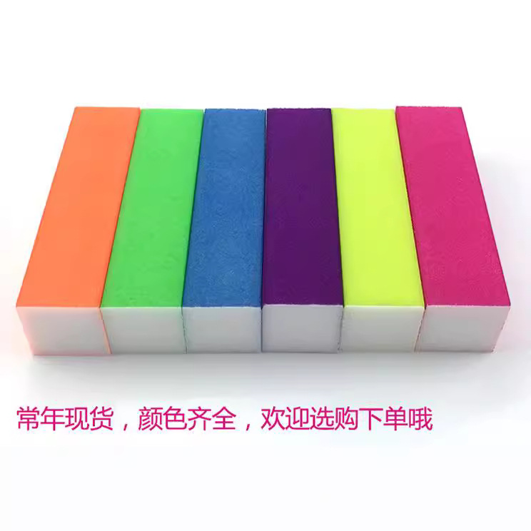 En stock al por mayor bloque de tofu de color caramelo esmalte de uñas cuatro cuadrados bloque de molienda de color fluorescente alto elástico sin derramamiento de arena