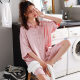 Summer Nightdress Women's Pajamas Summer Thin Cropped Sleeve Ice Silk Summer Midi Dress Silk Shirt Loose