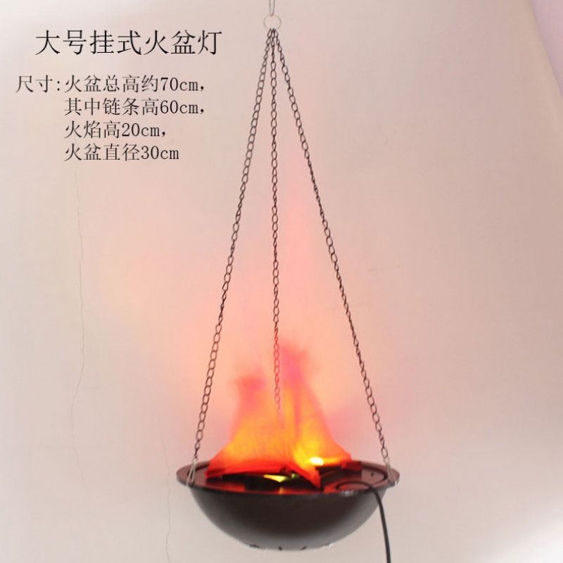 Decoración de Halloween de mesa vertical lámpara de fogón de fuego lámpara colgante lámpara de fuego de simulación de llama lámpara colgante electrónica lámpara de fogón de fuego