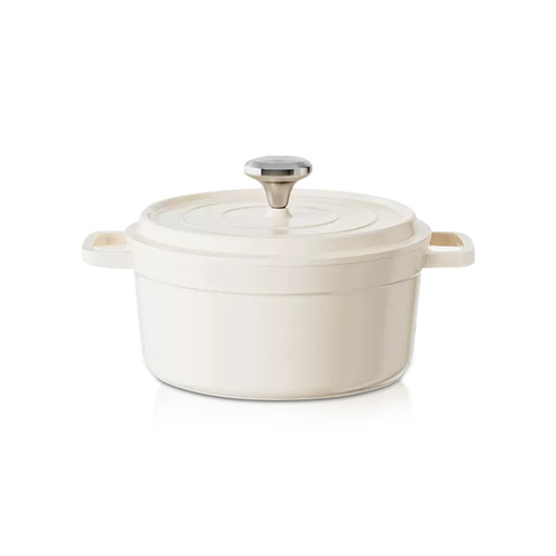 Ceramic thickened alloy household induction cooker to stew foreign trade seafood Korean style double-eared aluminum enamel instant noodle soup enamel pot