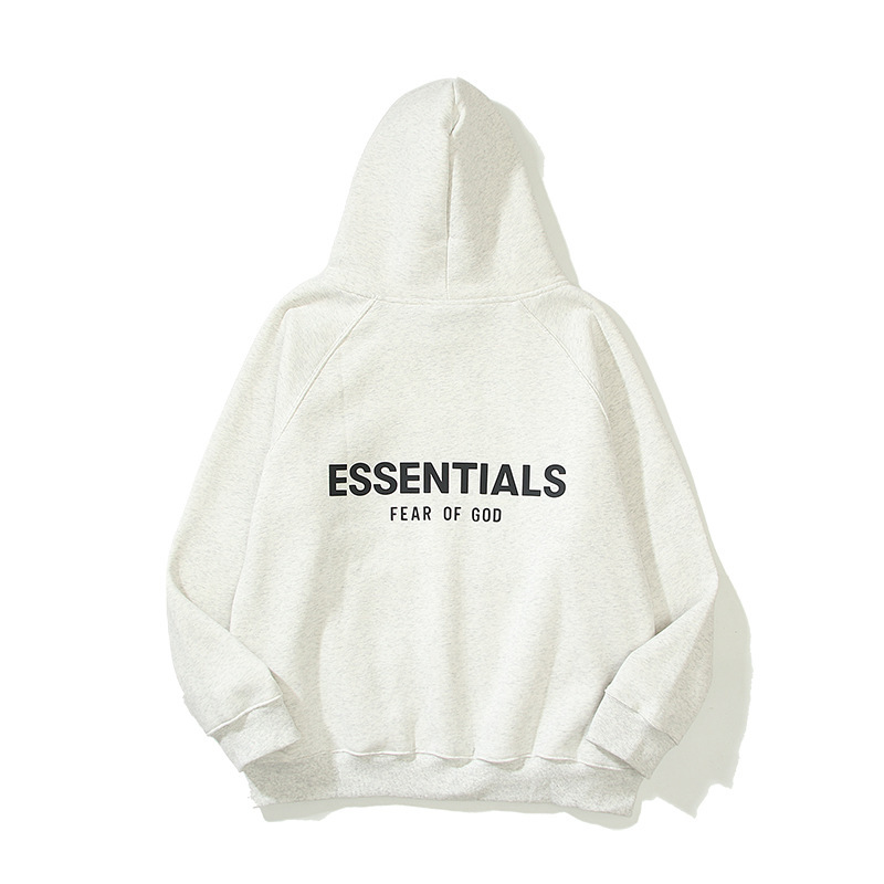 TEMOR DE DIOS FOG doble línea ESSENTIALS suéter con capucha forrado de lana FOG hombres y mujeres pareja suéter de talla grande