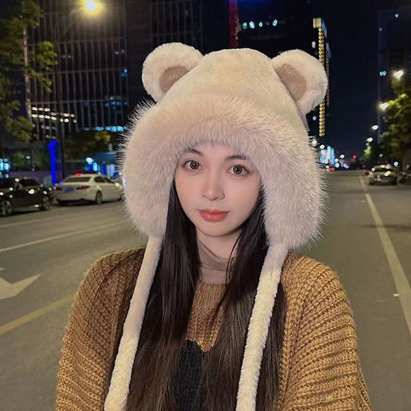 Autumn and winter Korean version of cute Lei Feng hat for women with…
