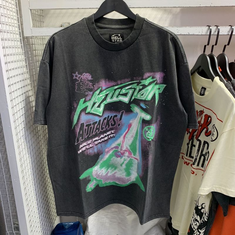 クロスボーダー新しい夏アメリカンレトロ半袖クリエイティブレタープリントルーズトレンディブランド半袖Tシャツトップス男性と女性用|undefined