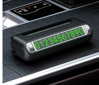 Multifunctional Car Window Breaker Escape with Lighting Car Temporary Parking and Moving Car Phone Number Plate Artifact (Qəza çəkici) - black-4-in-1-multifunctional-parking-sign