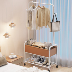 Floor-standing coat rack simple Internet celebrity home bedroom removable multi-functional corner hanging overnight clothes storage rack