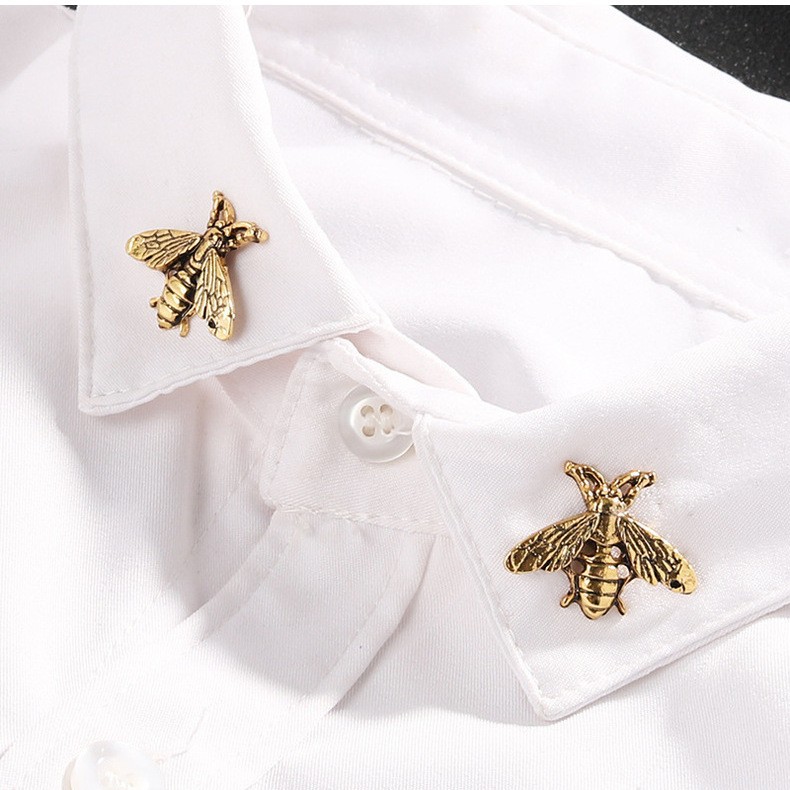 small suit small animal buckle alloy retro bee men's brooch suit pin buckle clothing accessories_voghion.com
