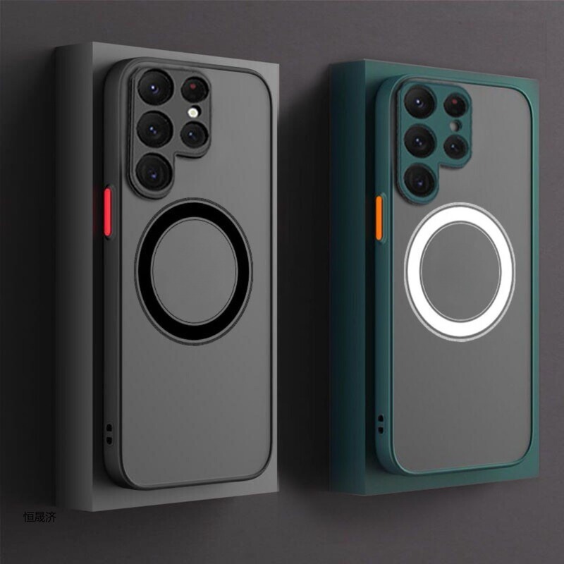 Suitable for Samsung Galaxy S24 S23 S22 Magnetic Phone Case A55 Skin-Feel All-Inclusive Anti-Fall Protective Case Cover