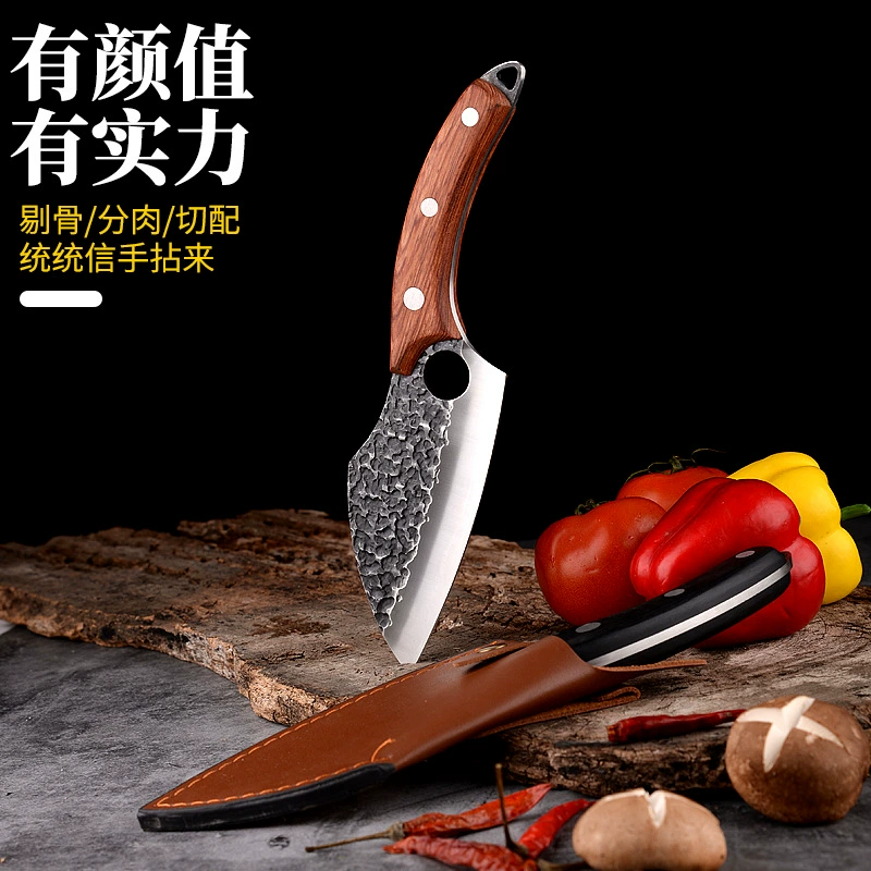 Гангстерский кованый нож с рисунком молотка