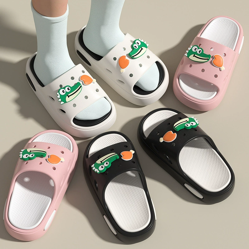 Детские тапочки Летний мультфильм милые мальчики и девочки носят нескользящие мягкие детские пляжные холодные тапочки внутри и снаружи