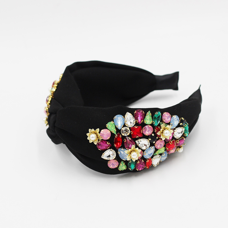 New Fashion Baroque Flower Pearl Headband display picture 2