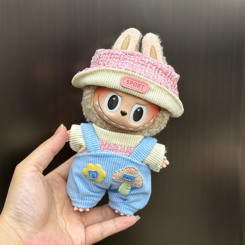 新しいかわいいシュガージェルフェイスラブブドレッシング帽子ペンダントぬいぐるみラブブ人形バッグペンダント|undefined