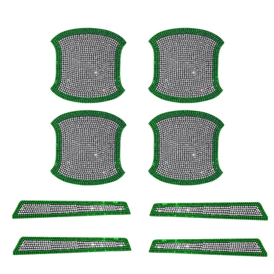 Hot Drill Door Handle Protective: Portal Wrist - hot-diamond-door-bowl-handle-8-piece-set-green-and-white-diamond
