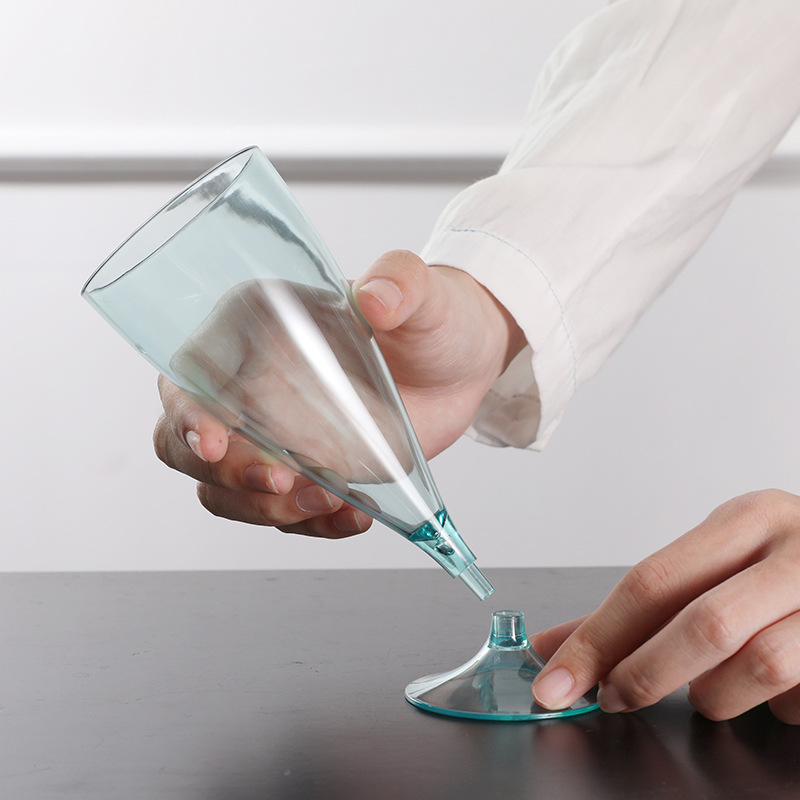 Copa de champán de plástico Copa de copa de vino de fiesta Copa de cóctel desmontable Juego de copa de vino de color