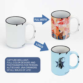 15OZ马克杯怀旧陶瓷杯酒店杯烧烤杯老式茶缸子老干部茶杯印字水杯