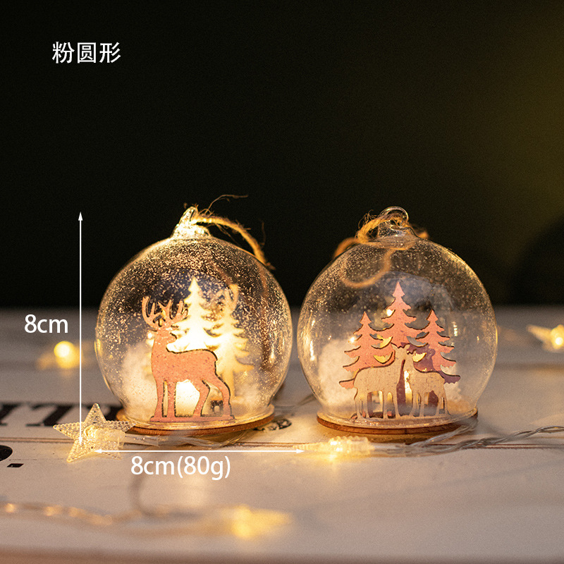 Nuevos productos transfronterizos de vidrio luminoso lámpara de noche cuerda de cáñamo para los ancianos regalos de escritorio decoración de colgante de micro paisaje