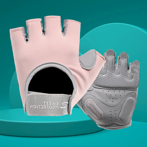 Half-finger fitness gloves for men and women, anti-blisters, non-slip, hand protection for equipment training, cycling wrist guards, pull-up bar, chin-up bar