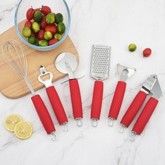 Meiguo Stainless Steel Kitchen Utensils Fashion Kitchen Gadget Pizza Wheel Cheese Shredder Small Tools Set