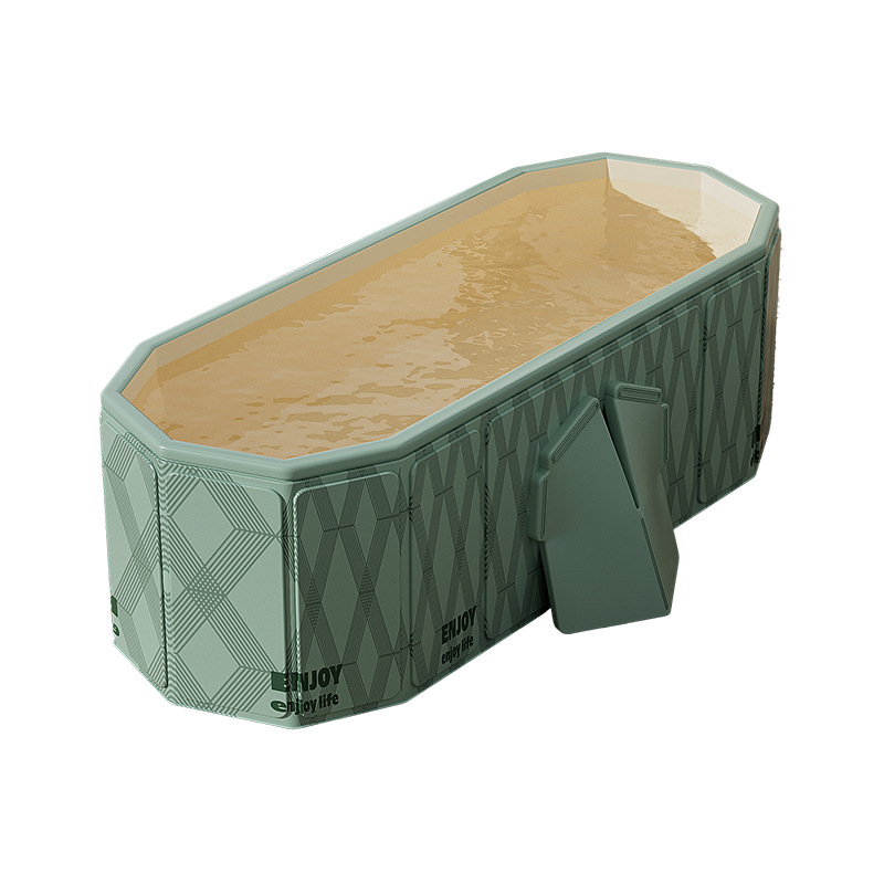 1.5 meters thin green lotus plate folding bathtub - ordinary style