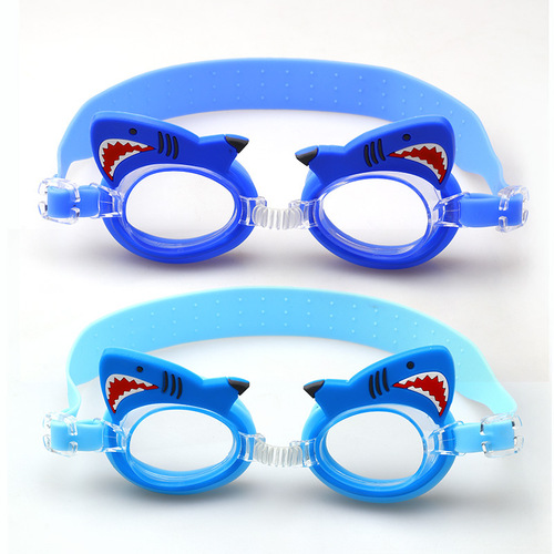 Manufacturer's new cute waterproof and anti-fog children's swimming goggles learning swimming goggles baby cartoon goggles with adjustable straps