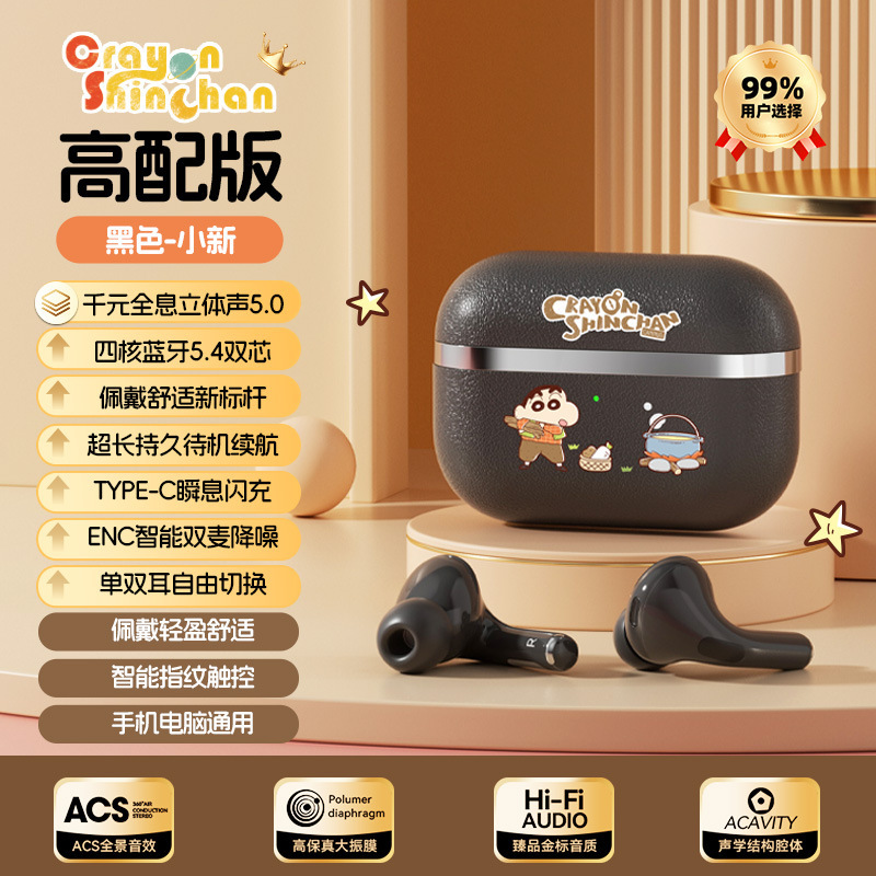 蜡笔小新R3正品授权无线蓝牙耳机游戏听歌降噪可爱迷你耳机批发|undefined