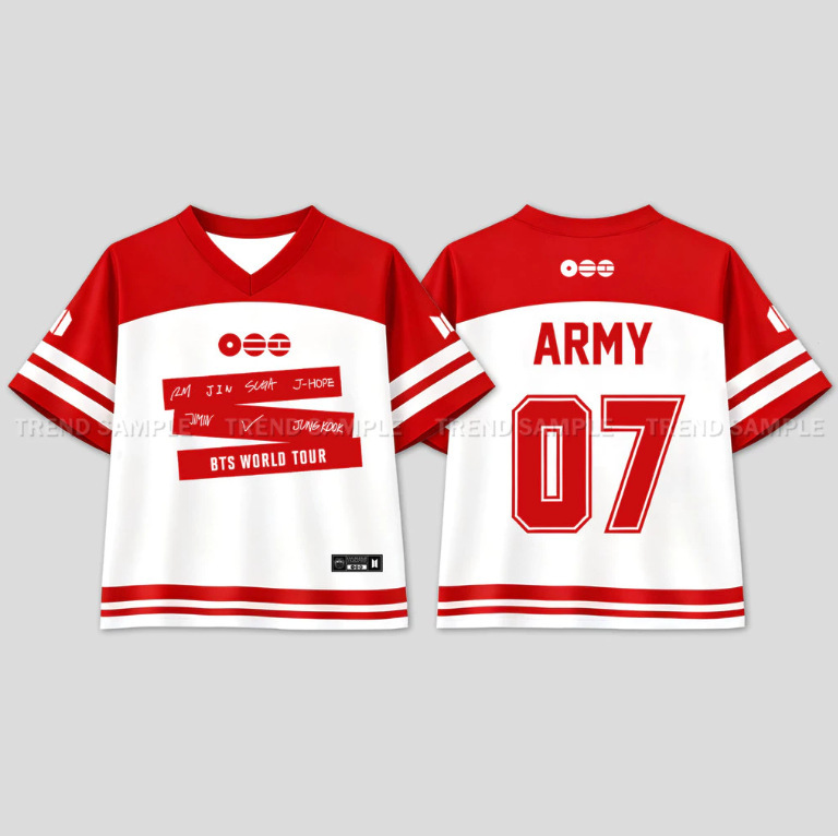 2026 Short-Sleeved T-Shirt New Style V-Neck Jersey Number 07 English Color-Blocking Print Sports Casual Versatile Top Hot Selling 2026 Short-Sleeved T-Shirt New Style V-Neck Jersey Number 07 English Color-Blocking Print Sports Casual Versatile Top Hot Selling
