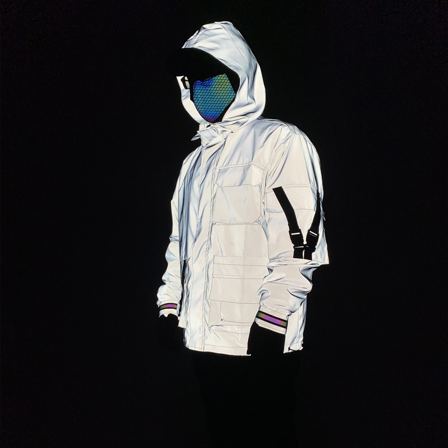 Männerkleeder Robust Reflexjacke fir Männer Outdoor Taktesch Aarbechtskleedung Multi-Taschen-Kapuzejacke Männerkleeder_voghion.com