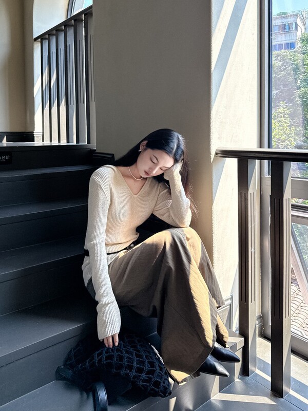 DIGM | 2025秋季废土风极简松弛感连帽修身针织衫毛衣女A3M017|undefined