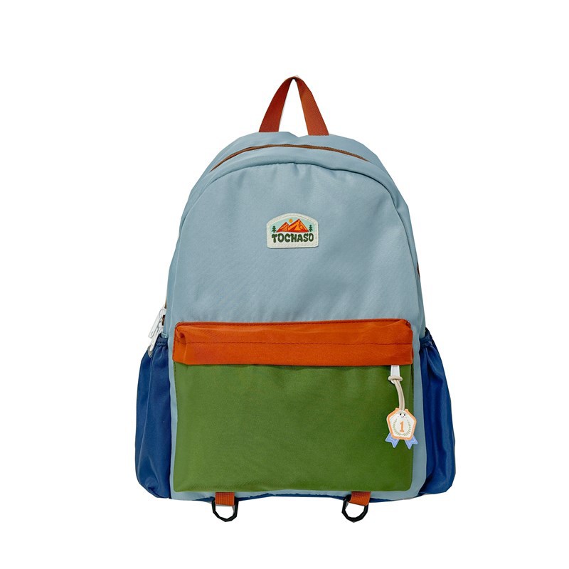 Mochila escolar de jardín de infantes para estudiantes de escuela primaria Mochila de color de contraste de moda coreana nueva mochila para niños de gran capacidad marea
