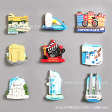 世界旅游纪念品树脂3D风景冰箱贴厂家销售来图来样定 制