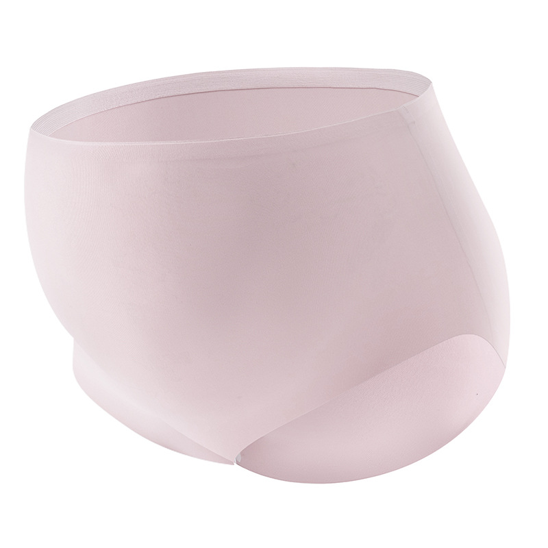 Seda de hielo transpirable y sin costuras mujeres embarazadas, temprano, medio y tardío, cintura alta, abdomen, embarazo, posparto, antibacteriano, entrepierna inferior de algodón, pantalones cortos de talla grande image 8