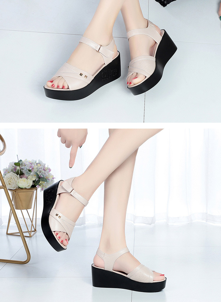 Dép sandal nữ quai chữ V đế bệt chống trượt mùa hè — đen chi tiết 14