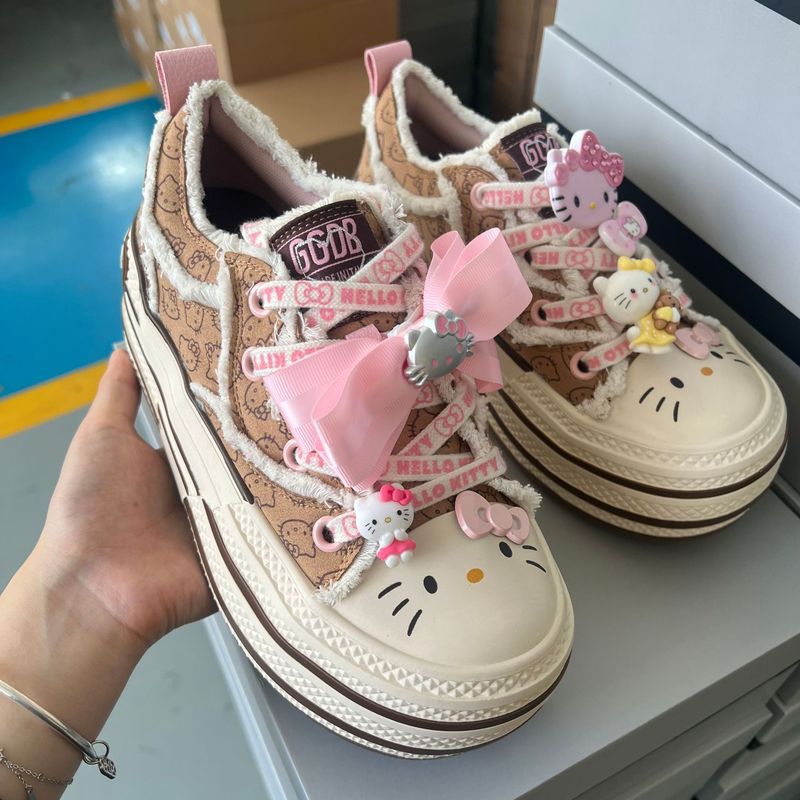 实拍-改标版Canvas-帆布鞋三丽鸥凯蒂猫联名 Sanrio Hello Kitty|undefined