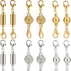 ファッショナブルでシンプルな合金円筒形ボールマグネットバックルジュエリーアクセサリーネックレスバックルブレスレットバックルマグネットバックル円筒磁石