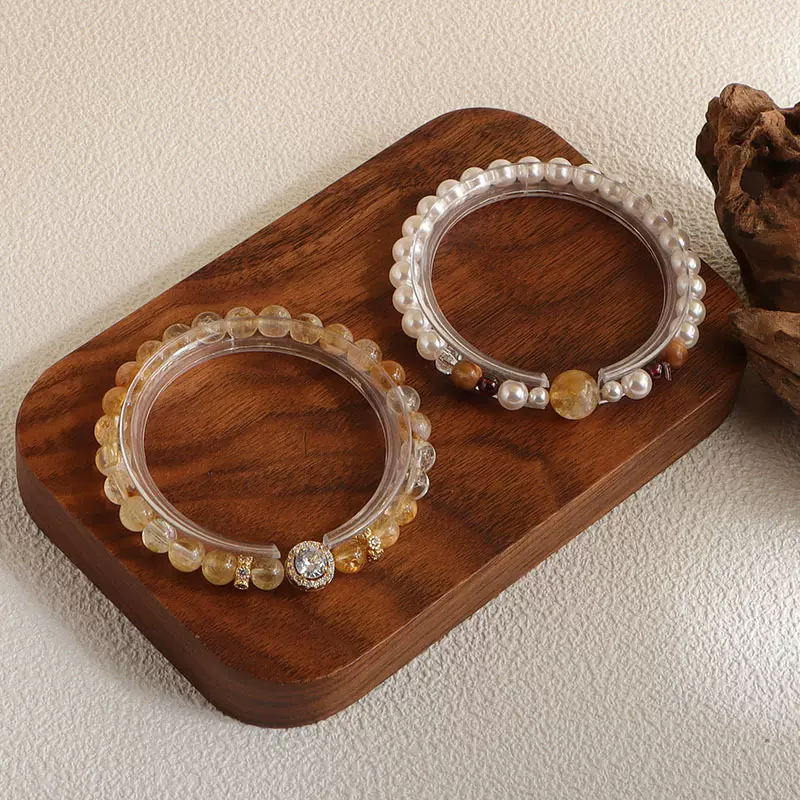 天然黄塔晶串珠手链女魔盒珍珠时尚高级感招财纳福手串首饰批发