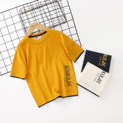 Summer Korean style new children's clothing children's T-shirts medium and large children's pure cotton trendy brand printed tops boys' short-sleeved T-shirts wholesale