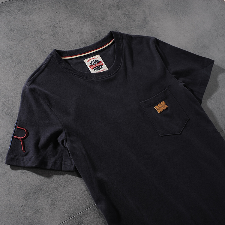 Air-rainbow American retro minimalist chest bag men's round-neck short-sleeved T-shirt youth half-sleeve AR809 30