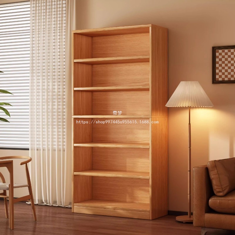 Qimeng Student Wall Cabinet Bookcase Simple Bookshelf Living Room Multi-Layer Household Floor-Standing Storage Rack Integrated Display Cabinet