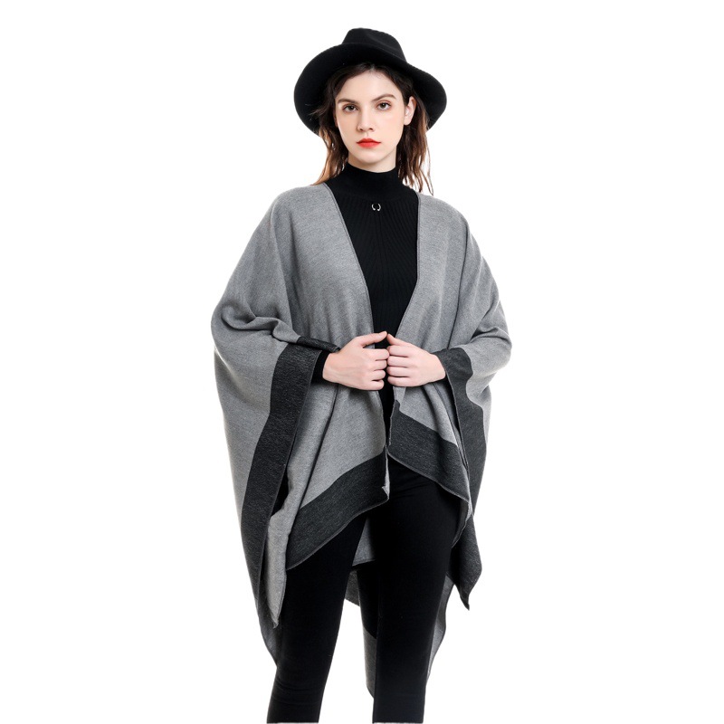 2026 Novedad de gran éxito transfronterizo: chal grande cálido de color liso para primavera, otoño e invierno, estilo europeo y americano, ideal para viajes y compras, venta al por mayor.