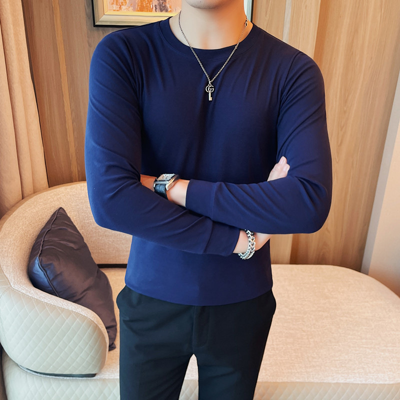 네이비 블루 크루넥