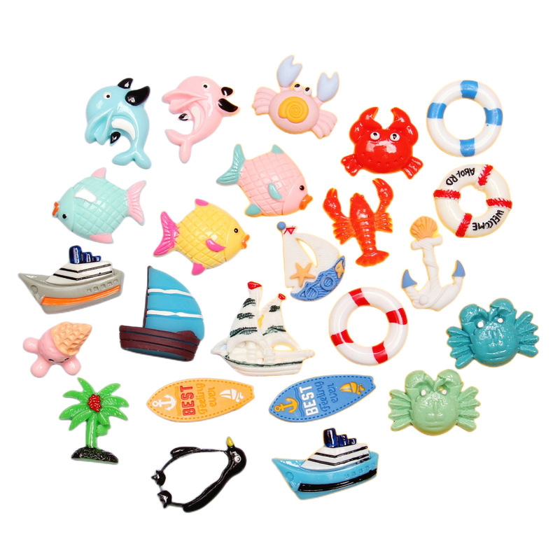 Ocean wind resin accessories DIY goo card accessories cream glue shoe buckle accessories cross-border explosions