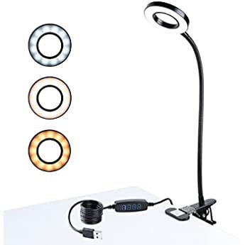 Lámpara de escritorio de lectura de protección ocular de comercio electrónico transfronterizo estudiante escritorio dormitorio noche atenuación color juego USB clip lámpara de escritorio