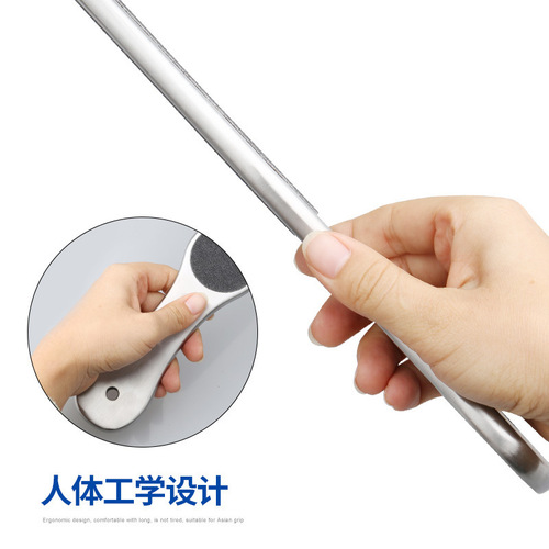 Stainless steel double-sided sandpaper foot scrubber, dead skin scrub, callus tool C001, hollow handle foot scrubber
