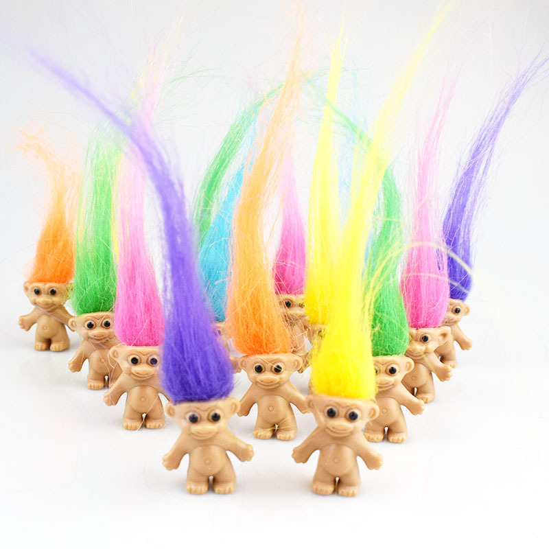 Muñecas trolls novedosas muñecas feas muñecas de inyección retro muñecas indias de estilo de niños de pelo juegan venta cruzada