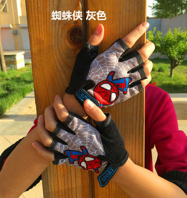 Manufacturer wholesale children's half finger gloves for men's outdoor sports thin breathable cycling half gloves for women's roller skating performance