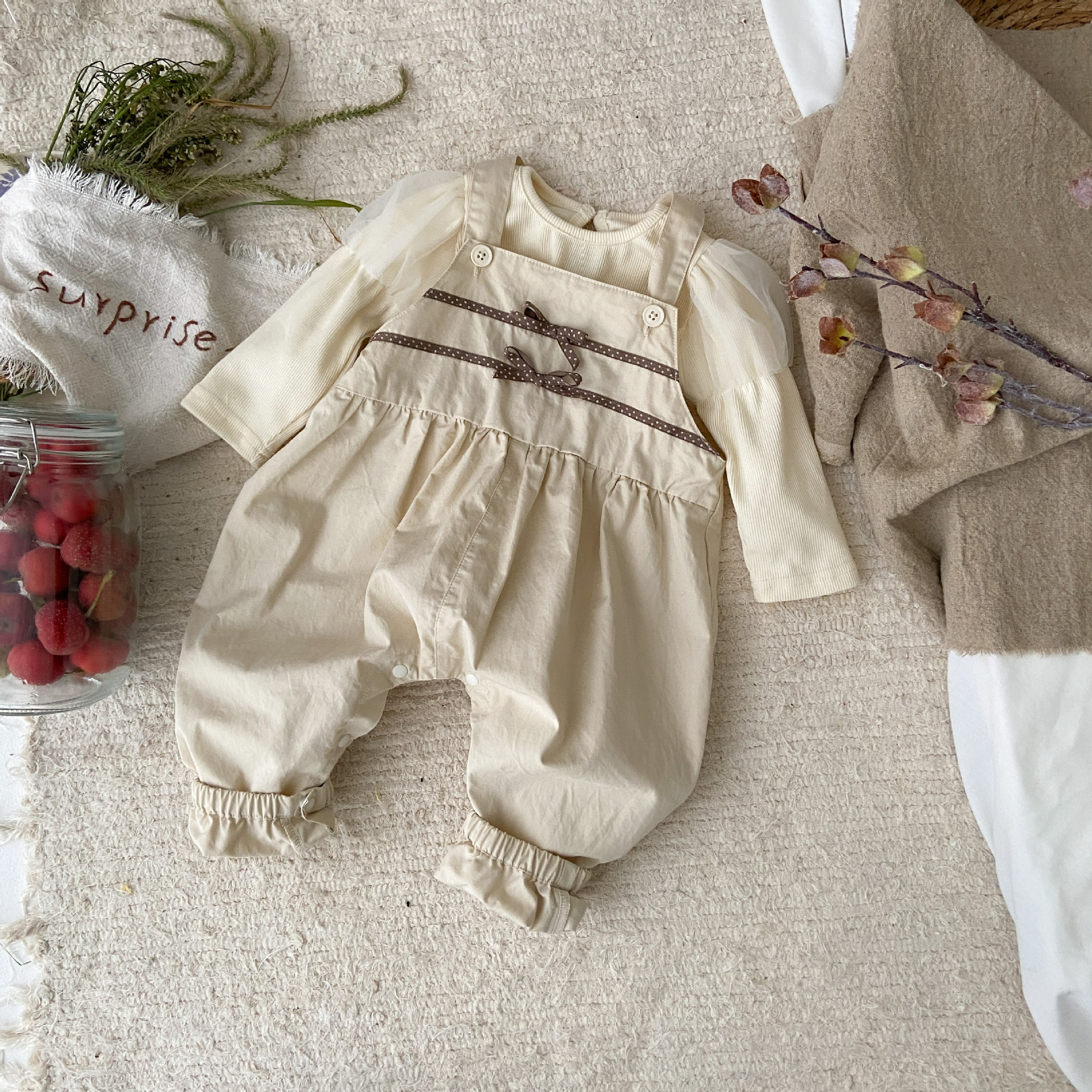 Nuevos productos en la primavera de 2025 Traje de portabebés coreano de 0 a 2 años