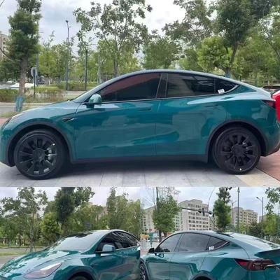 Whole Car Roll Film: Car paint protective film - pet-material-crystal-hell-green-165m
