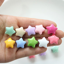 亮面糖果色可爱胖嘟嘟星星树脂五角星配件 DIY自制发饰品手工材料