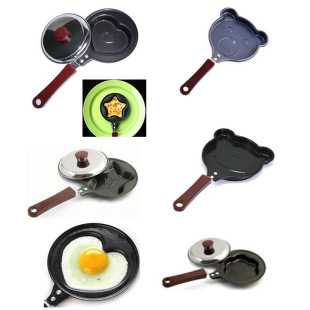 Warm breakfast egg frying pan cartoon egg frying pan mini pancake pan creative heart-shaped egg frying pan wholesale without lid