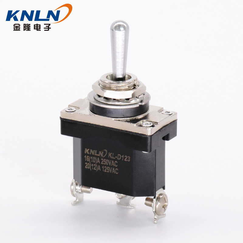 大電流雙複位鈕子開關 三腳三檔防水扭子搖頭搖臂撥動開關KL-D123