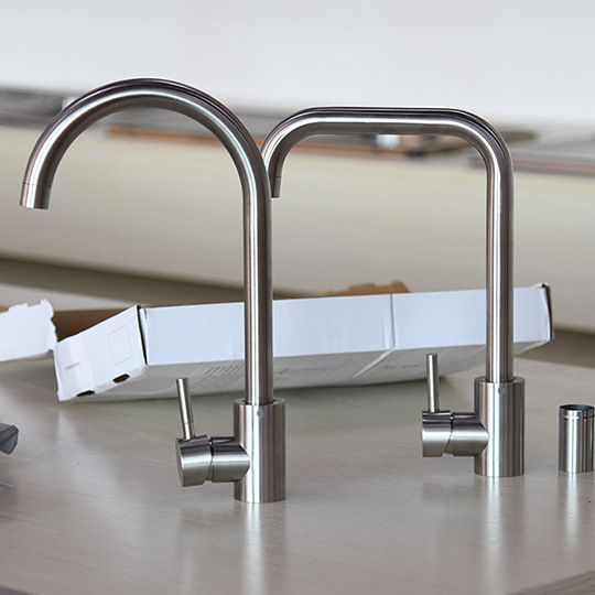 All copper faucet high quality inlet valve core integrated double sink pearl sand stainless steel sink outlet practical